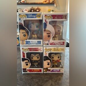Funko Pop! Disney Set — Aladdin, Prince Ali, Li Shang, Gaston (Multi-Color)
